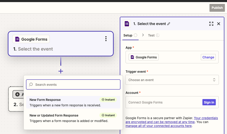 zapier google forms