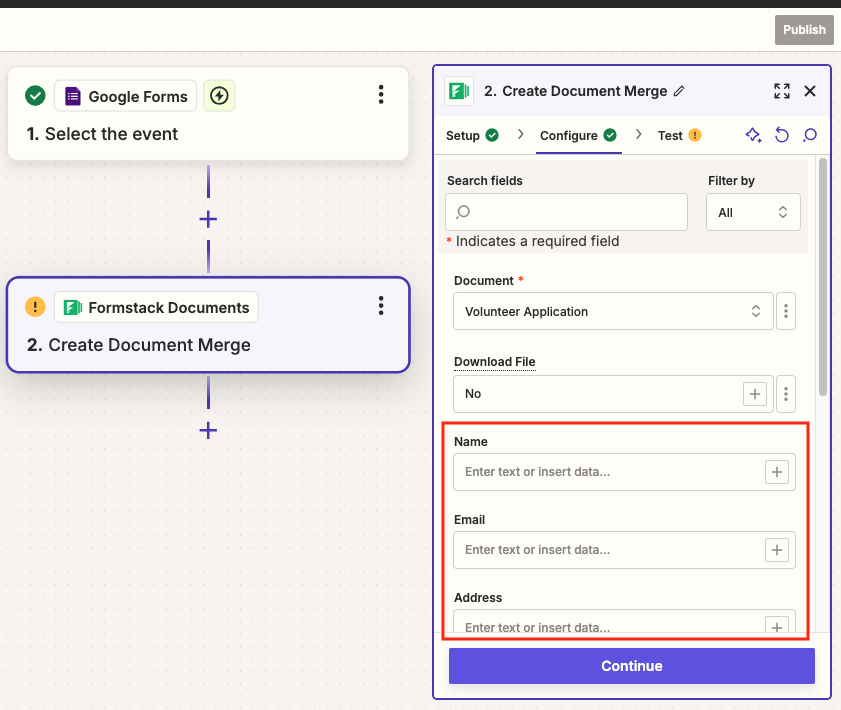 formstack merge fields