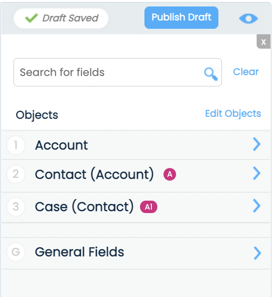 General Fields and Objects to add