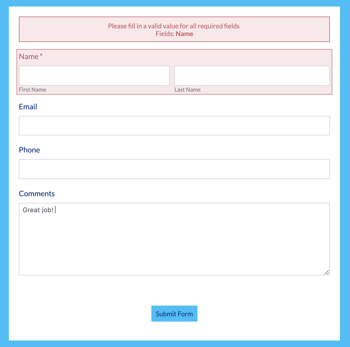 Please Fill The Mandatory Fields In The Form Meaning In Hindi