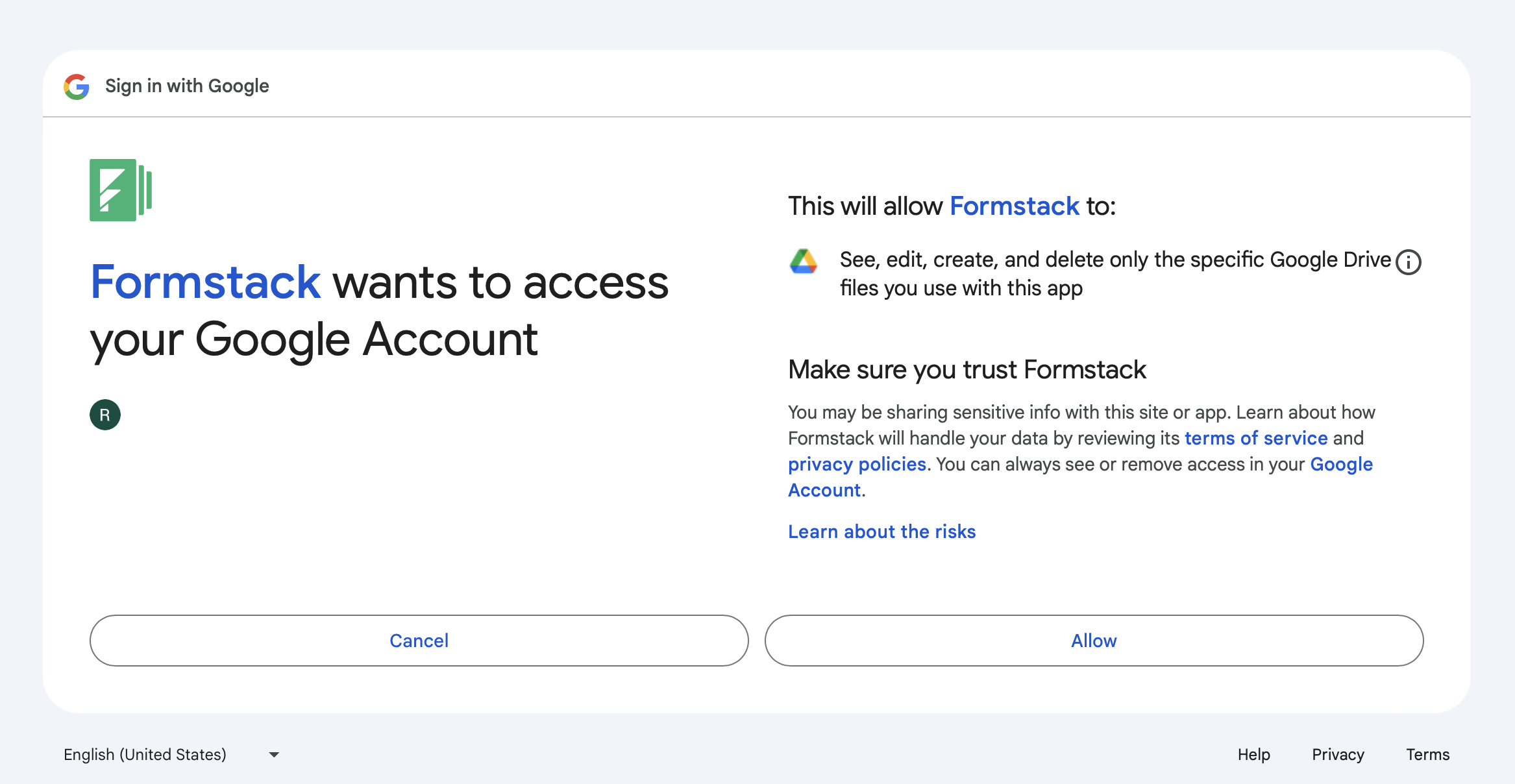 How to setup the Google Drive integration with Formstack Forms
